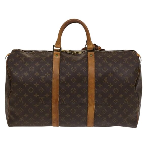 LOUIS VUITTON Monogram Keepall 50 Boston Bag LV Auth - Picture 3 of 16